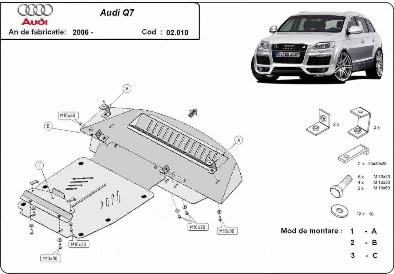 Engine skid plate Audi Q7 S-Line - 2
