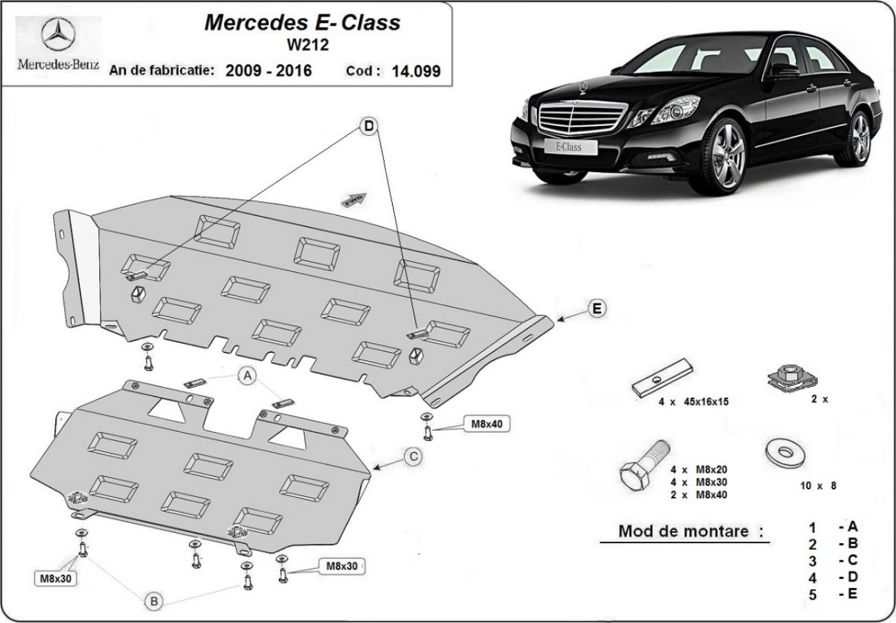 Engine skid plate Mercedes E-Class W212 - 2
