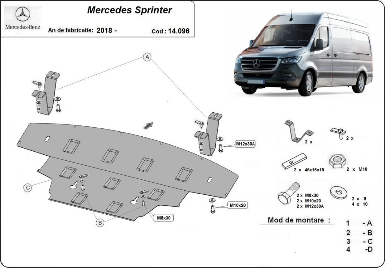 Engine skid plate Mercedes Sprinter-rear-wheel drive - 2