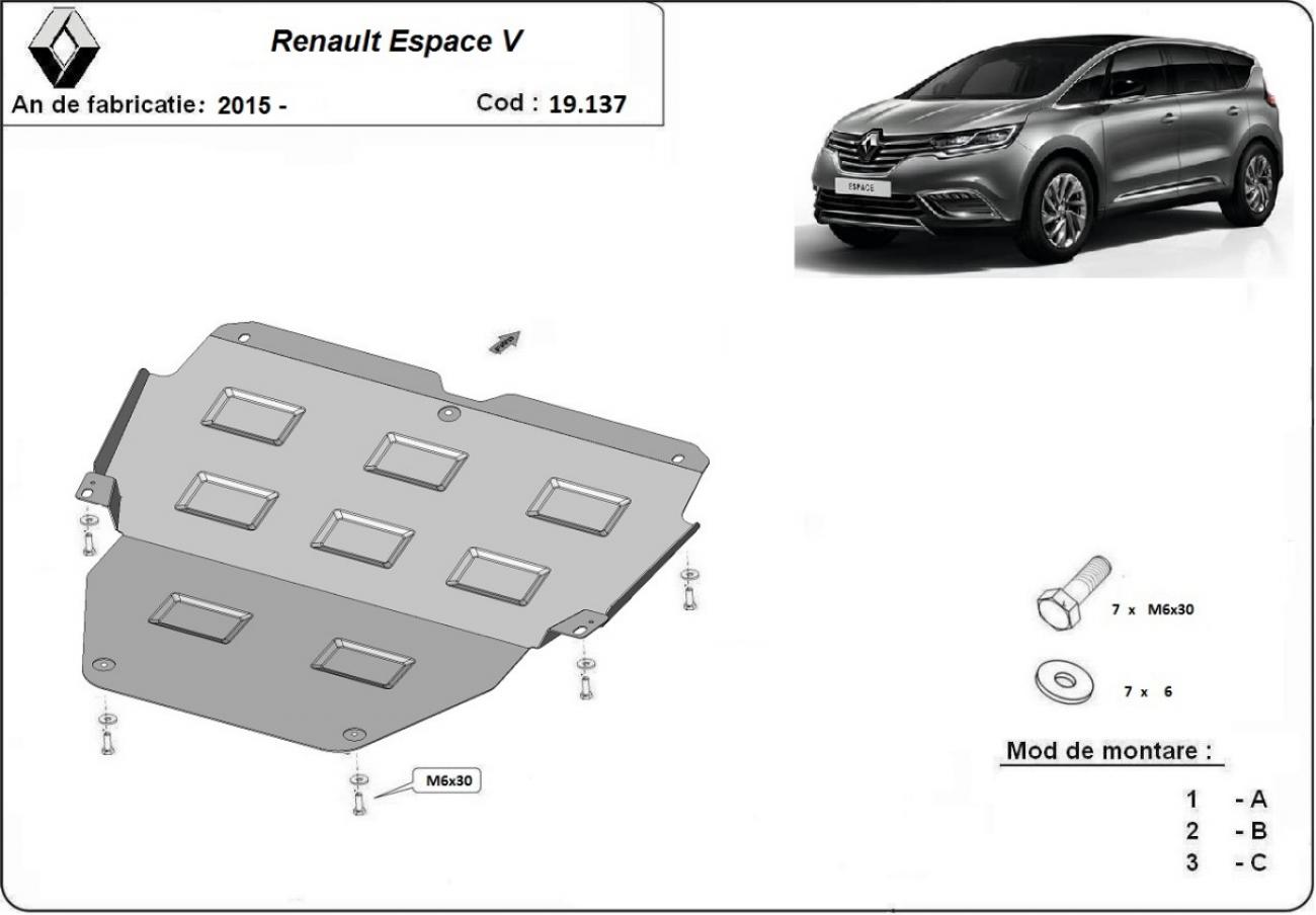 Engine skid plate Renault Espace V - 2