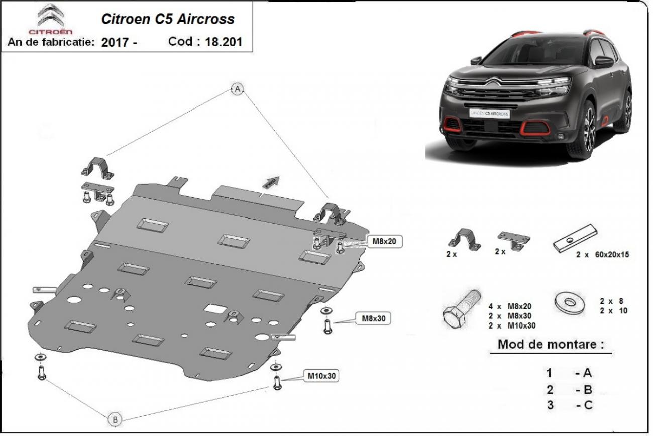 Engine skid plate Citroen C5 Aircross - 2