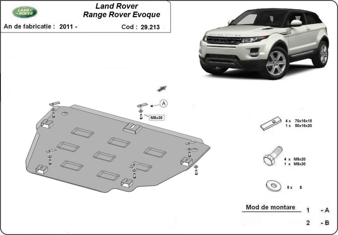 Engine skid plate metalic Range Rover Evoque - 2