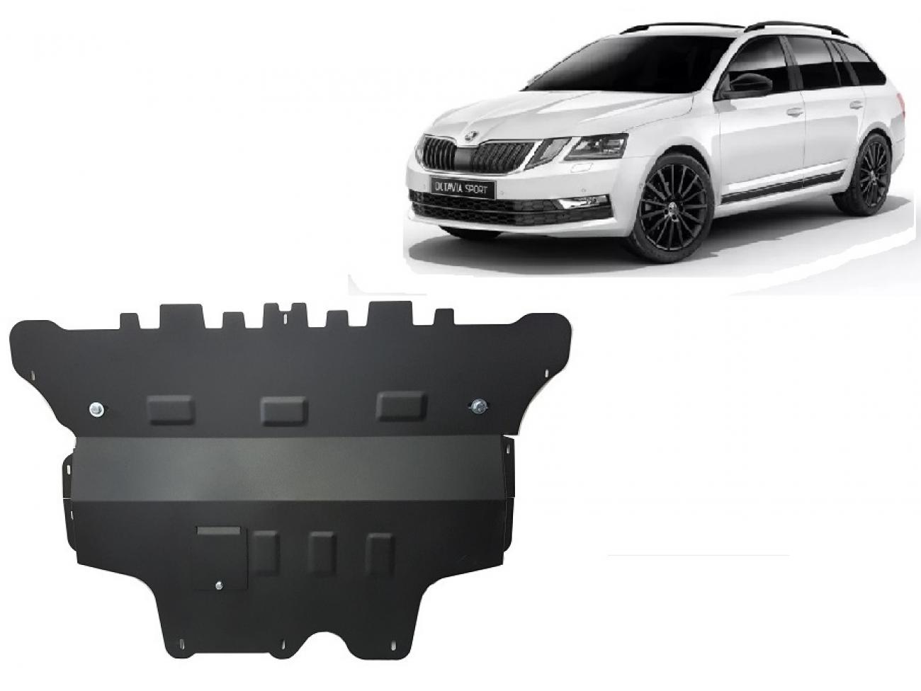 Engine and gearbox skid plate Skoda Octavia 3 - manual gearbox