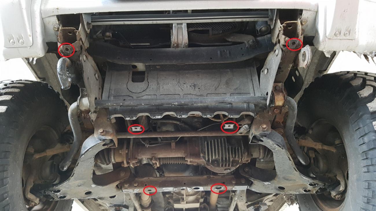 Engine and cooler skid plate Mitsubishi Pajero 3 (V60, V70) - 3