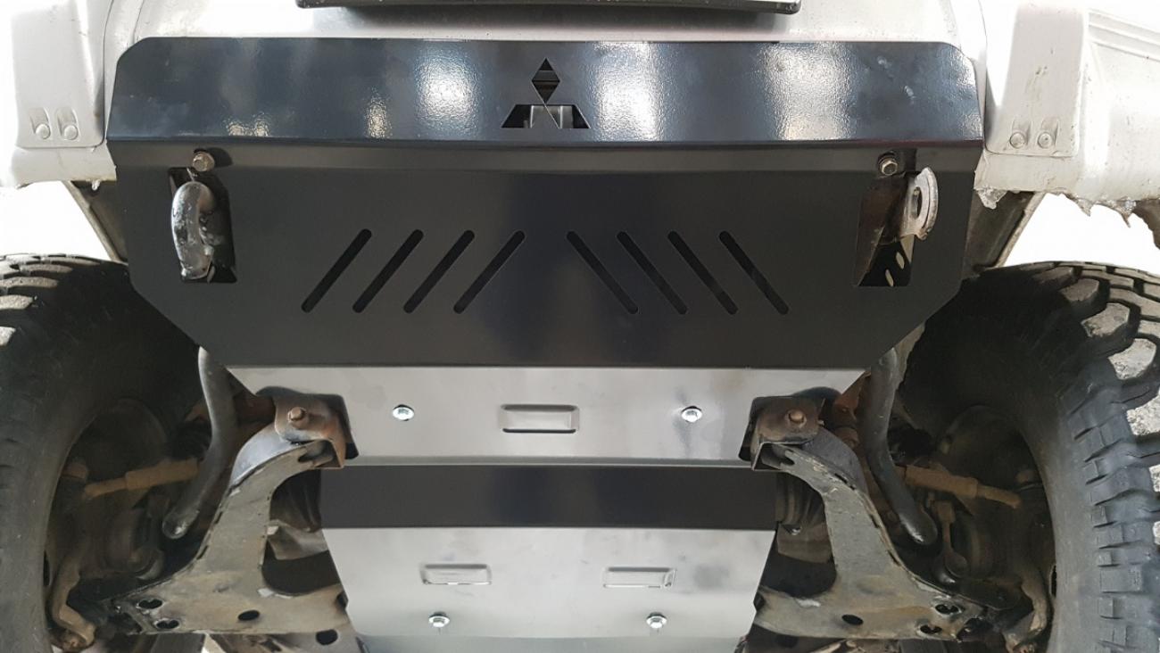 Engine and cooler skid plate Mitsubishi Pajero 3 (V60, V70) - 5