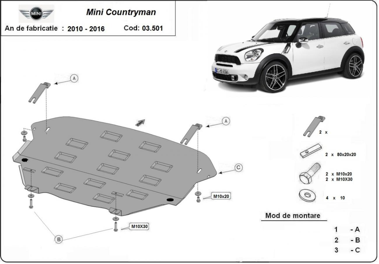 Engine skid plate Mini Countryman - 2