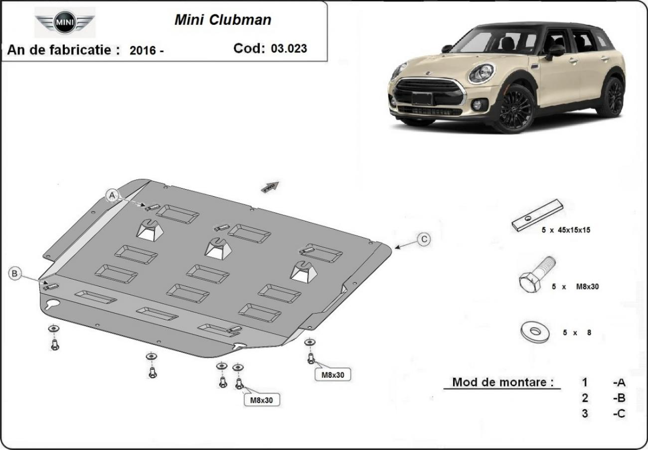 Engine skid plate Mini Clubman - 2