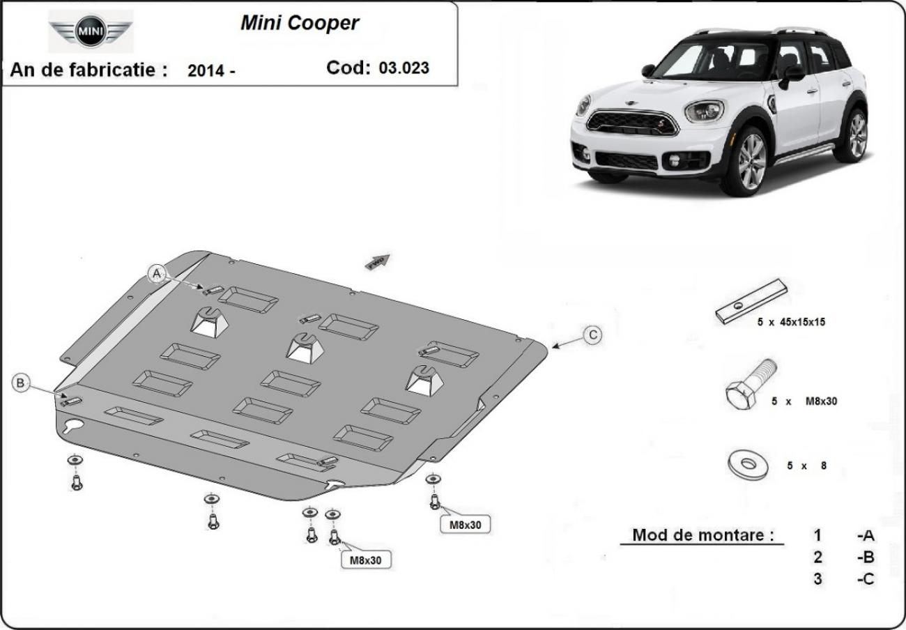Engine and gearbox skid plate Mini Cooper - 2