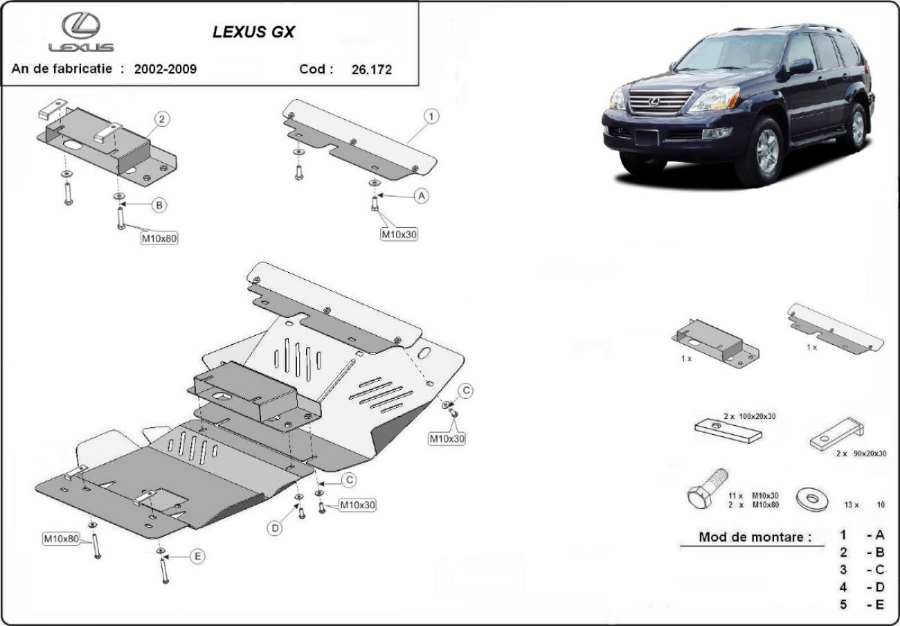 Engine skid plate Lexus GX - 2
