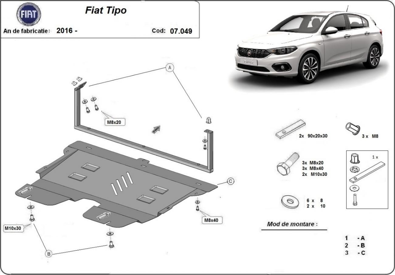 Engine skid plate Fiat Tipo - 2