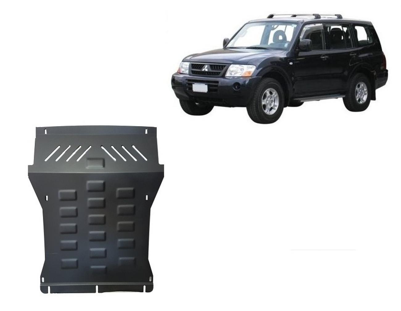 Engine and cooler skid plate Mitsubishi Pajero 3 (V60, V70) Vers 2.0