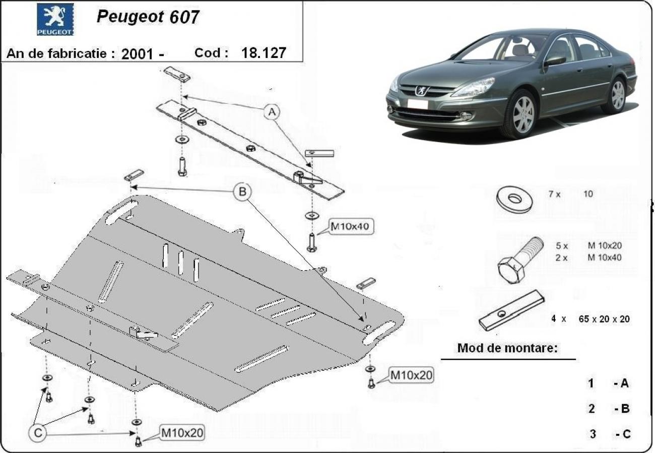 Engine skid plate Peugeot 607 - 2