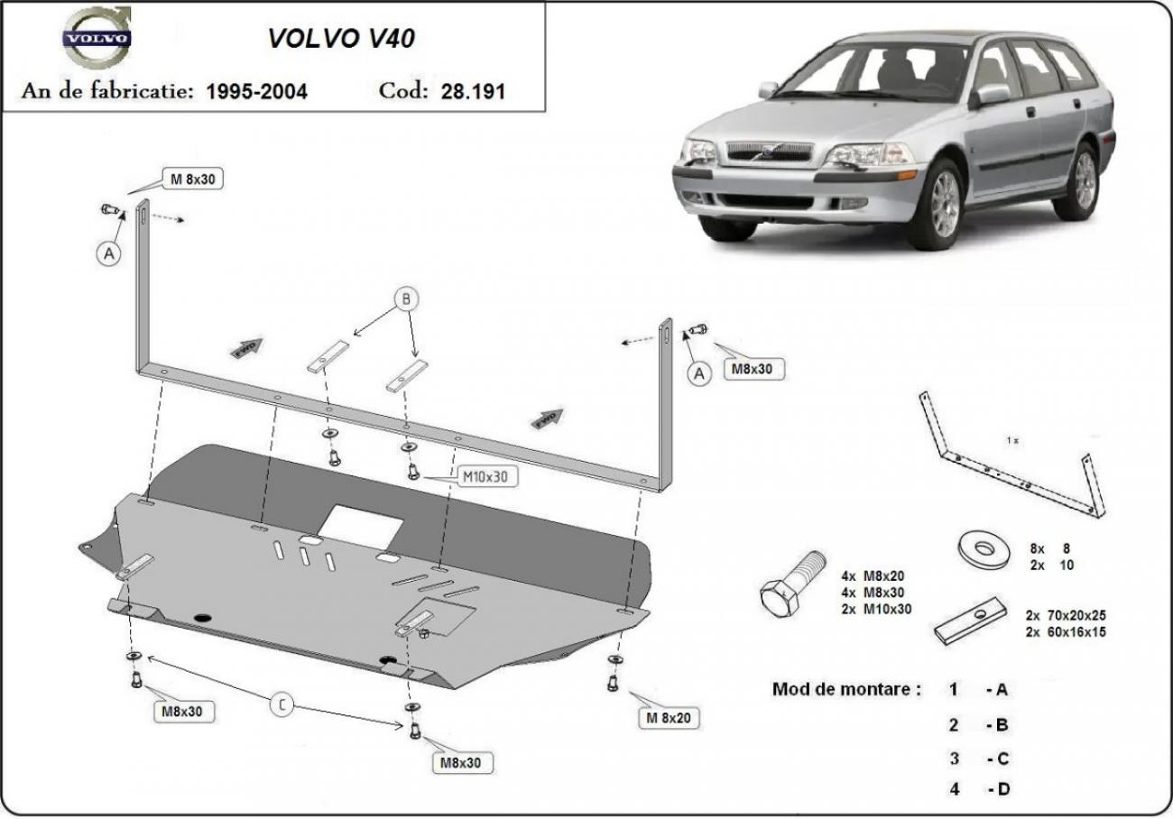 Engine skid plate Volvo V40 - 2