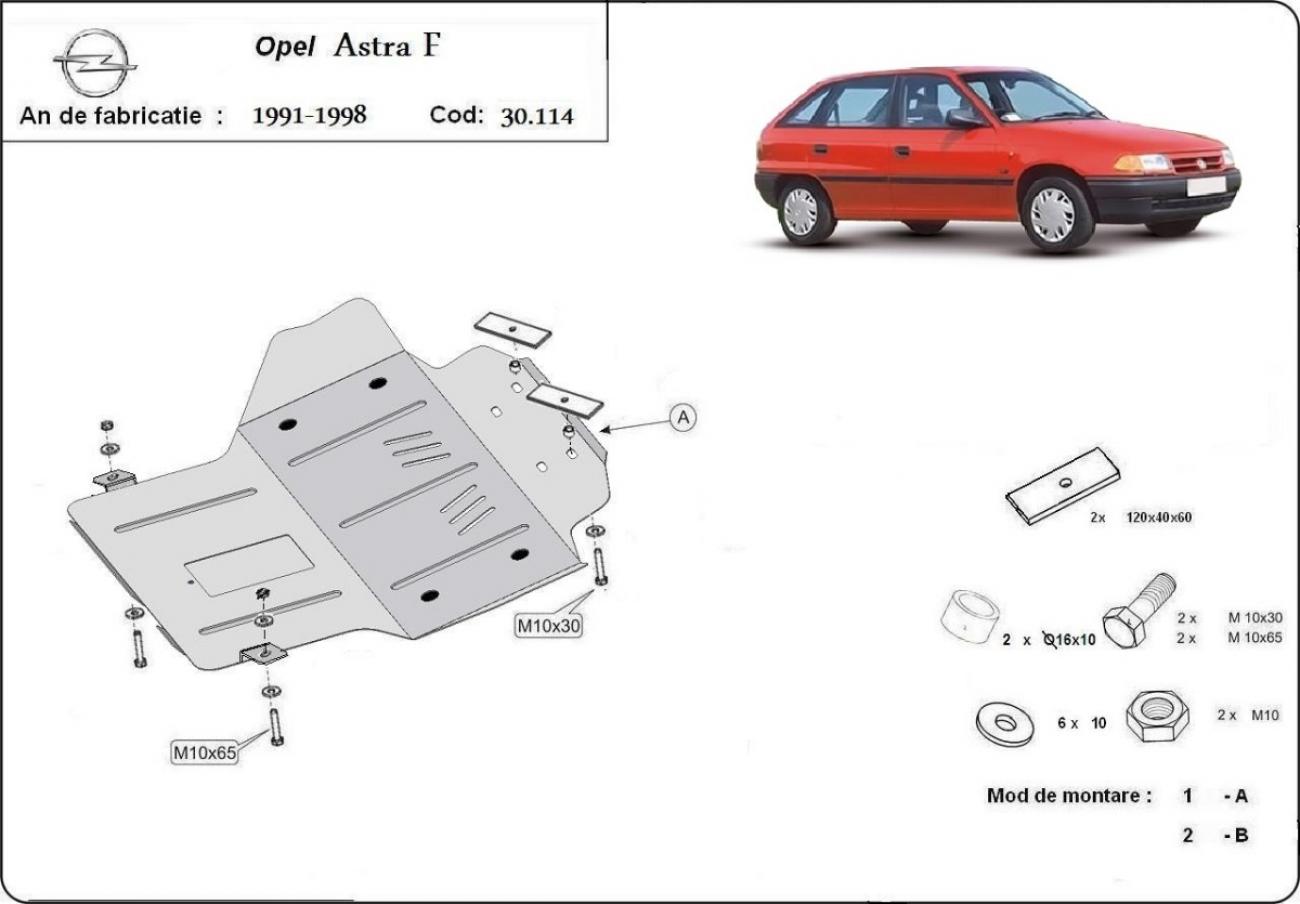 Engine skid plate Opel Astra F - 2