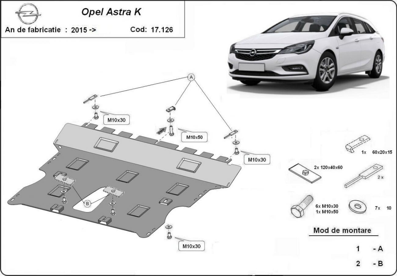 Engine skid plate Opel Astra K - 2