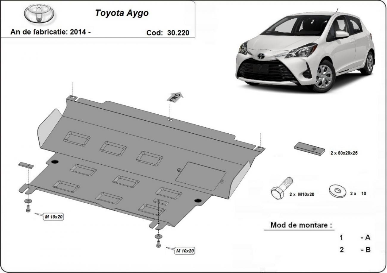 Engine skid plate Toyota Aygo AB40 - 2