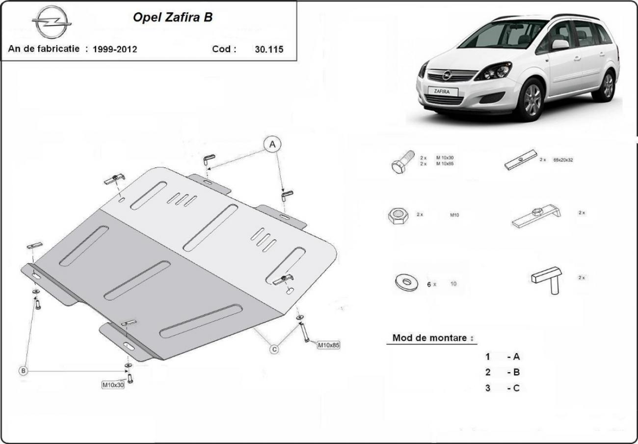 Engine skid plate Opel Zafira B - 2