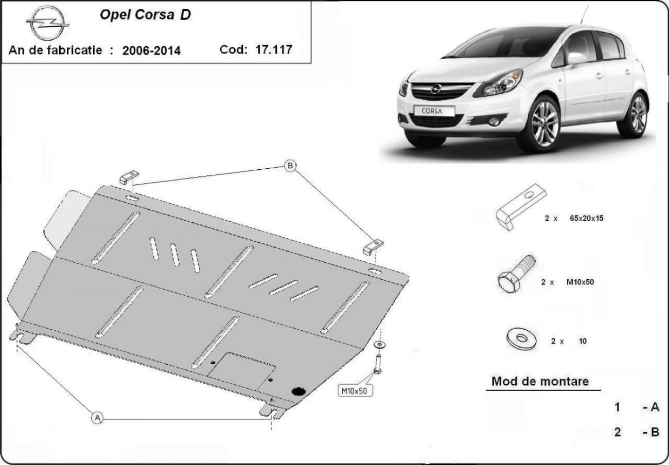 Engine skid plate Opel Corsa D - 2
