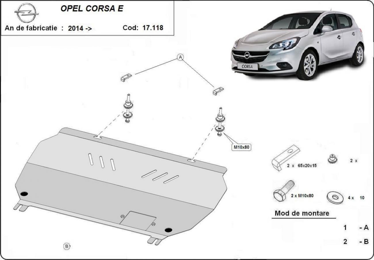 Engine skid plate Opel Corsa E - 2