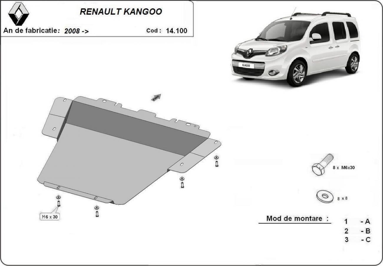 Engine skid plate Renault Kangoo - 2