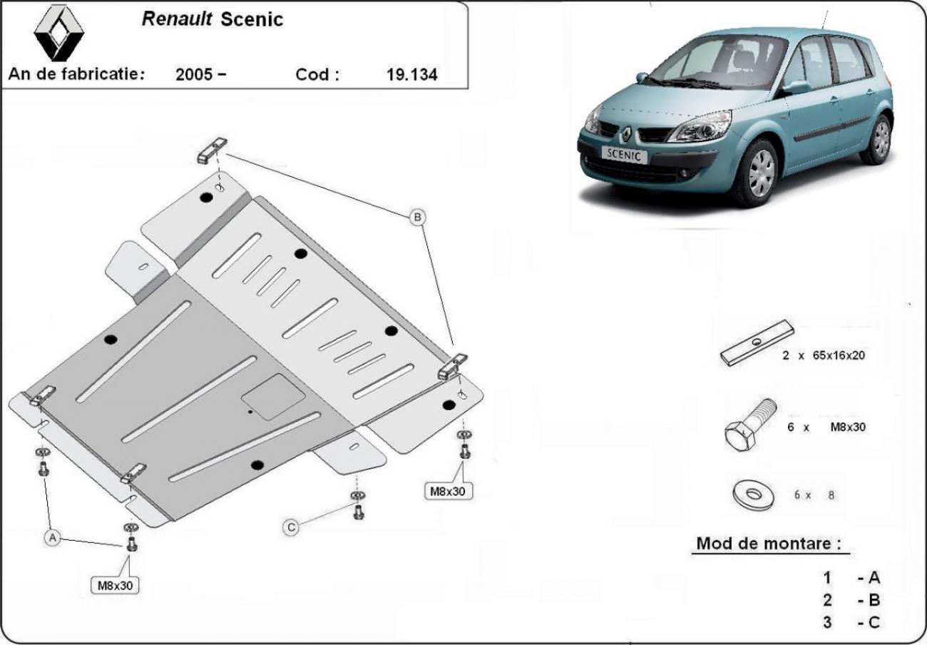Engine skid plate Renault Scenic - 2