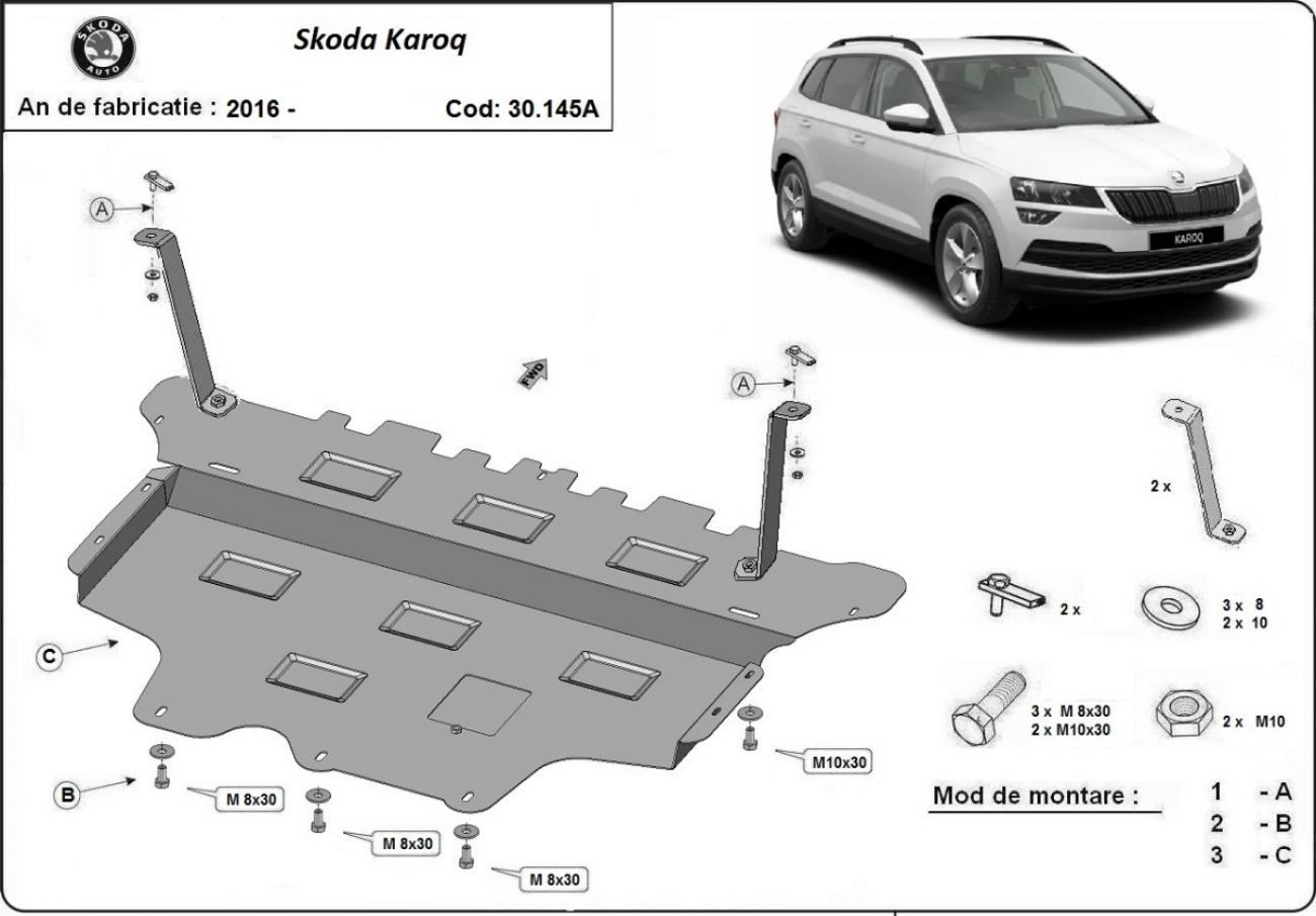 Engine skid plate Skoda Karoq - automatic gearbox - 2