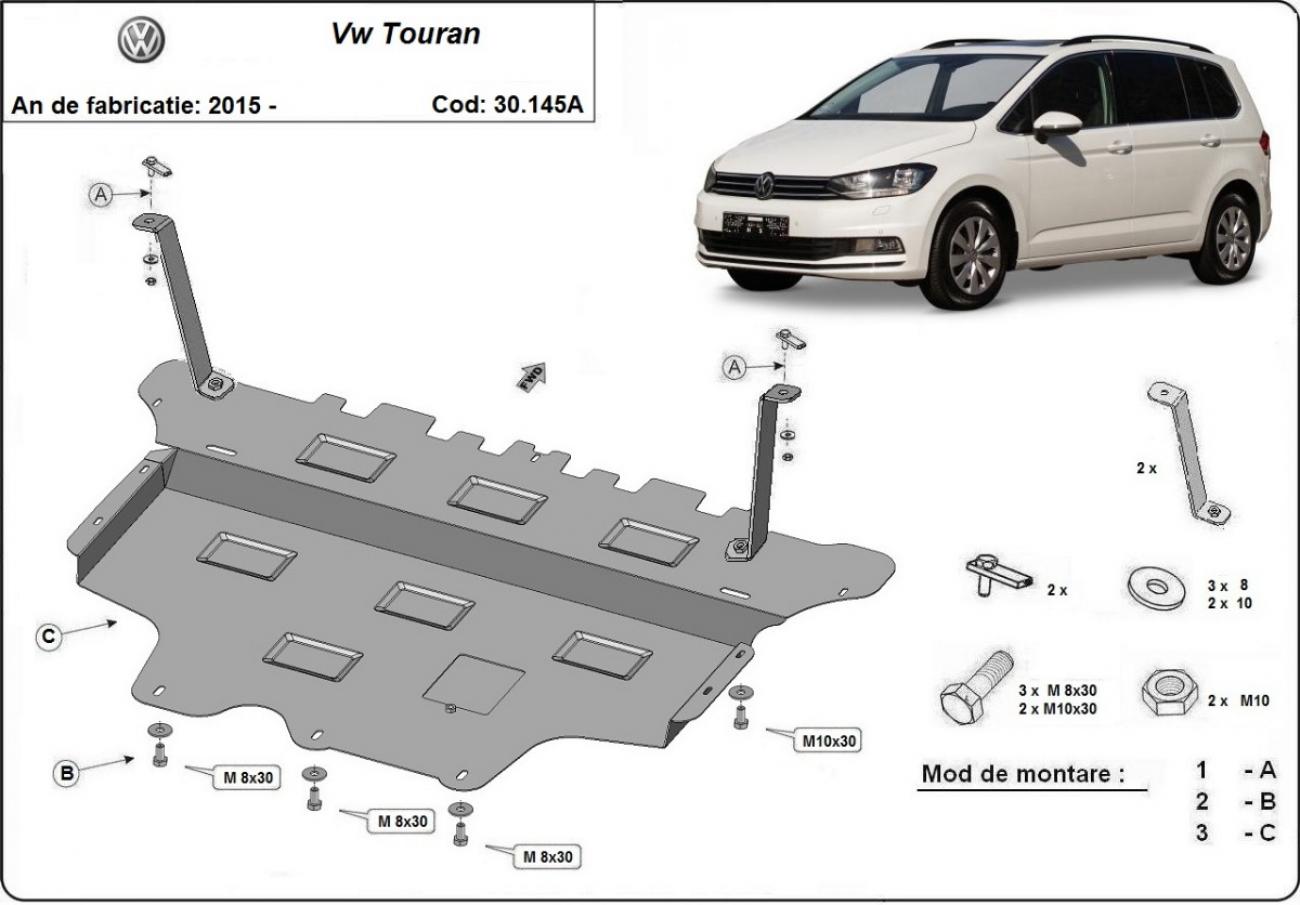 Engine skid plate Volkswagen Touran - automatic gearbox - 2
