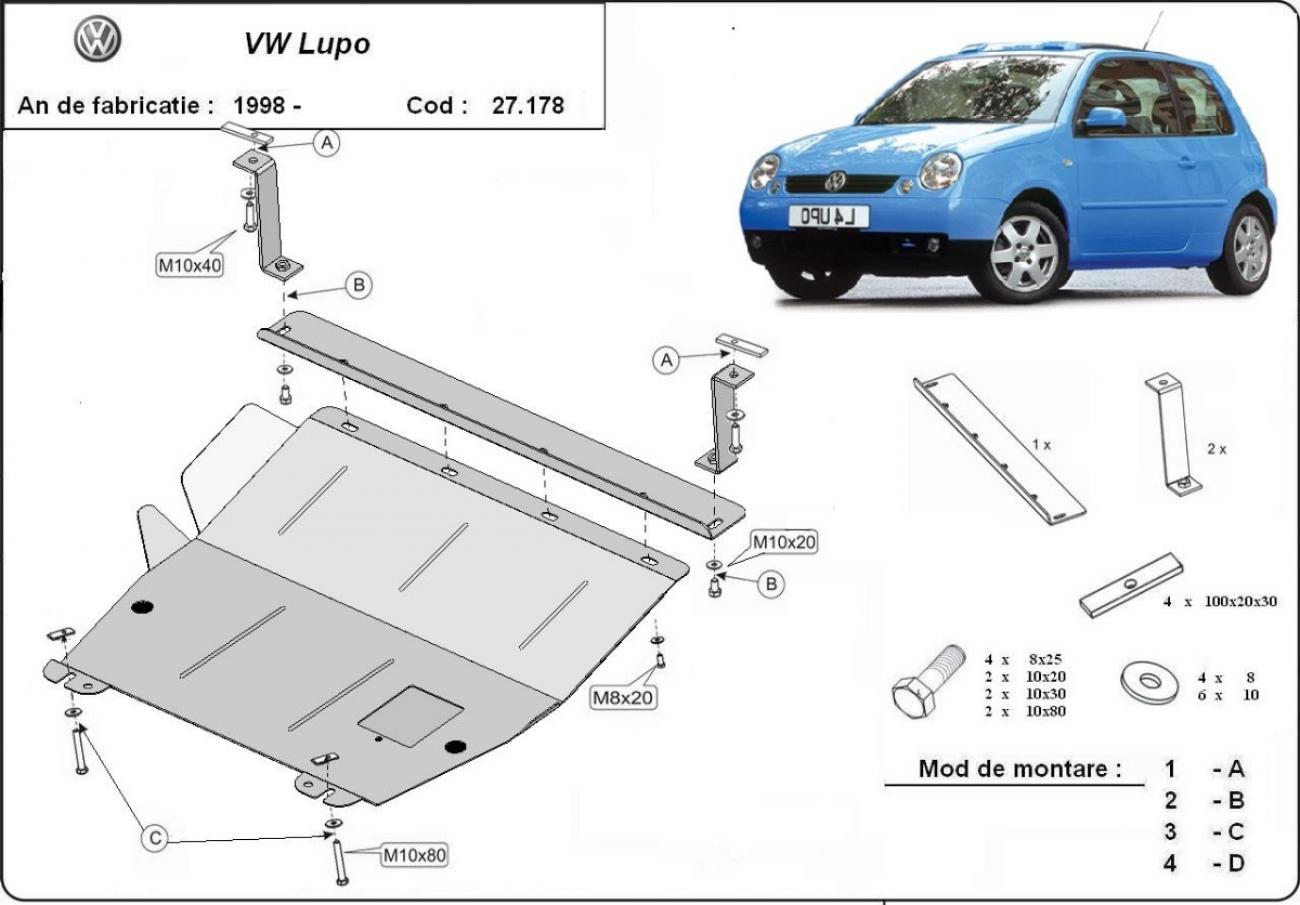 Engine skid plate VW Lupo - 2