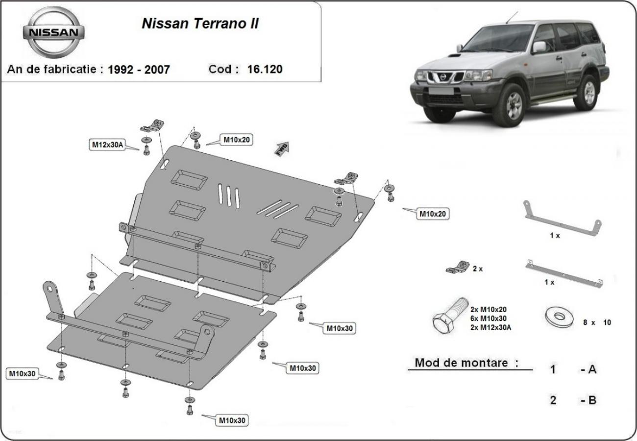 Engine skid plate Nissan Terrano II - 2
