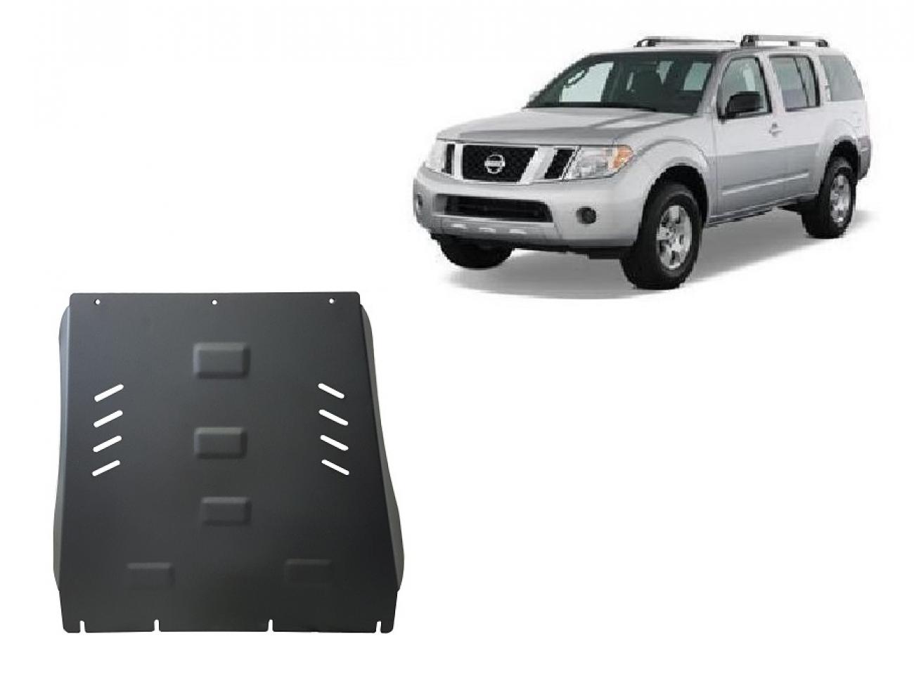 Gearbox and differential skid plate for Nissan Pathfinder