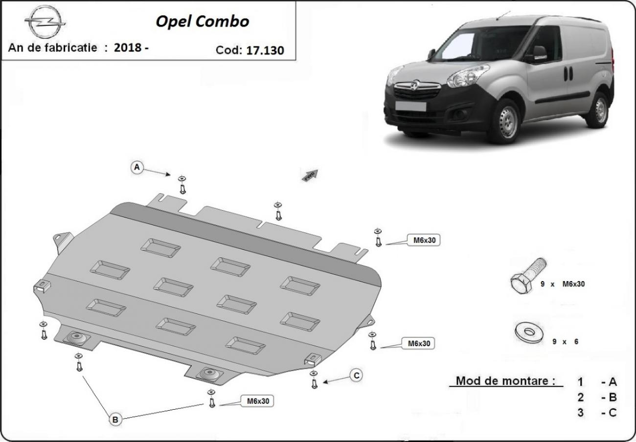 Engine skid plate Opel Combo - 2