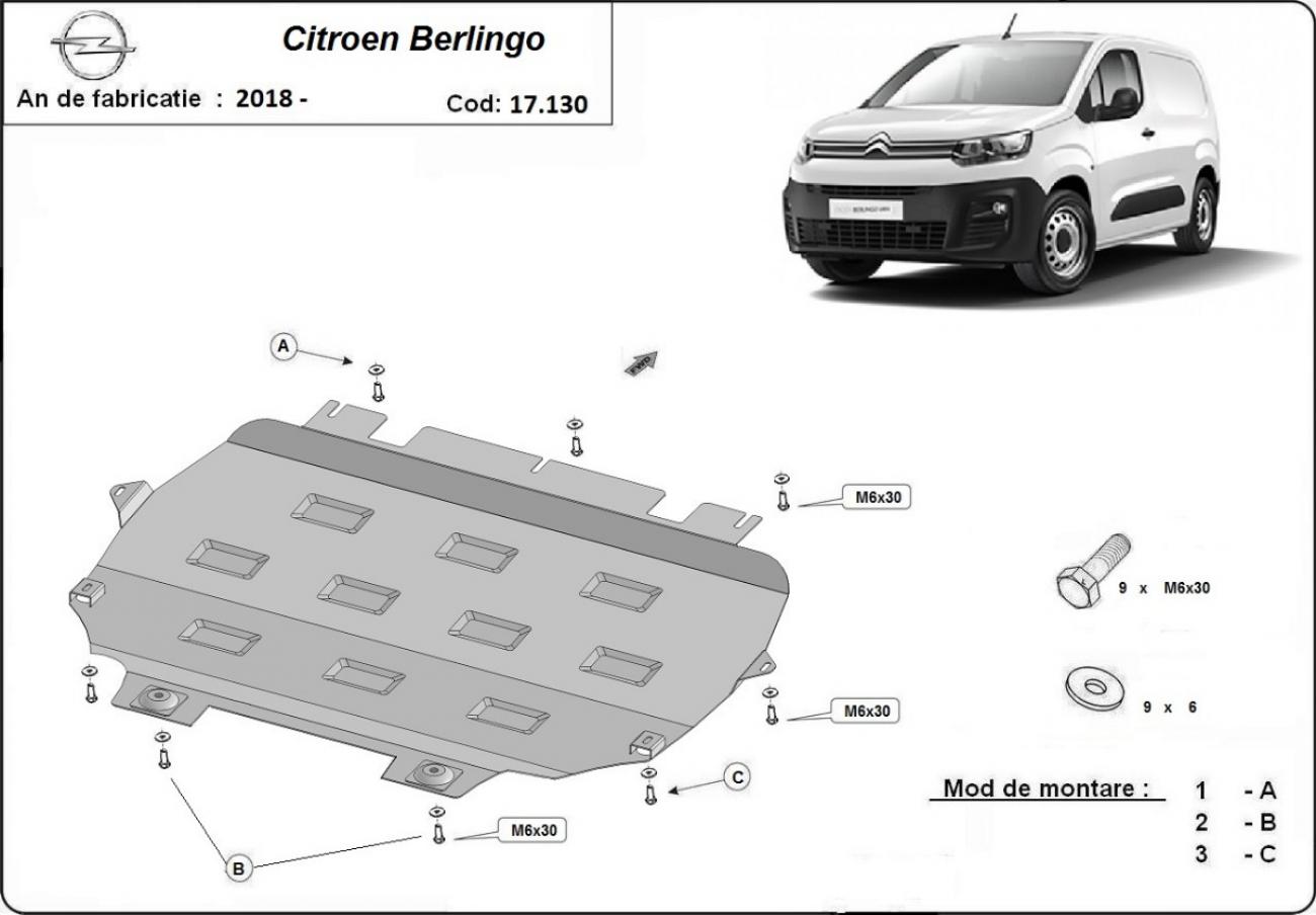 Engine skid plate Citroen Berlingo - 2