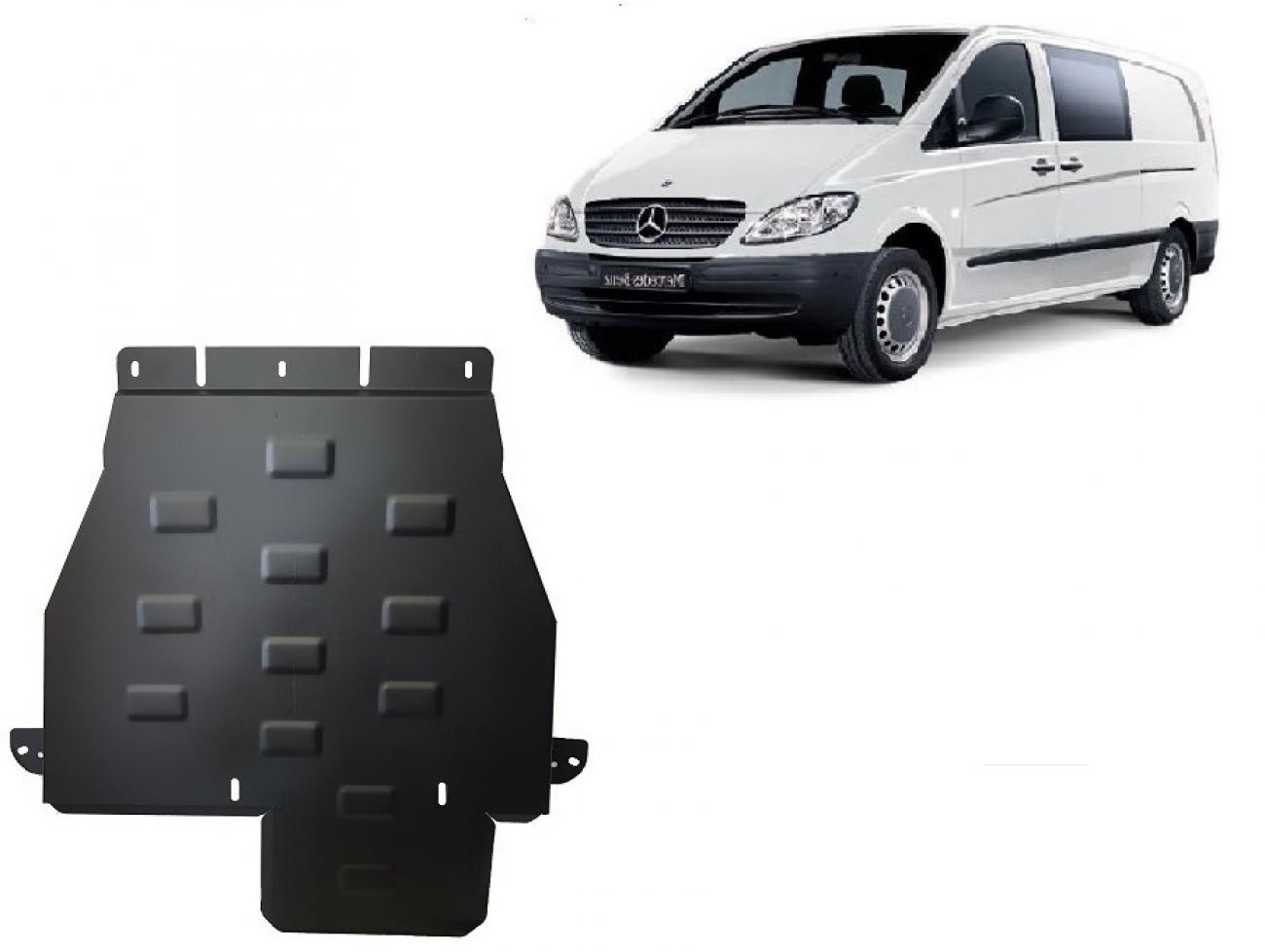 Gearbox and differential skid plate Mercedes Vito W639, 4x4 automatic