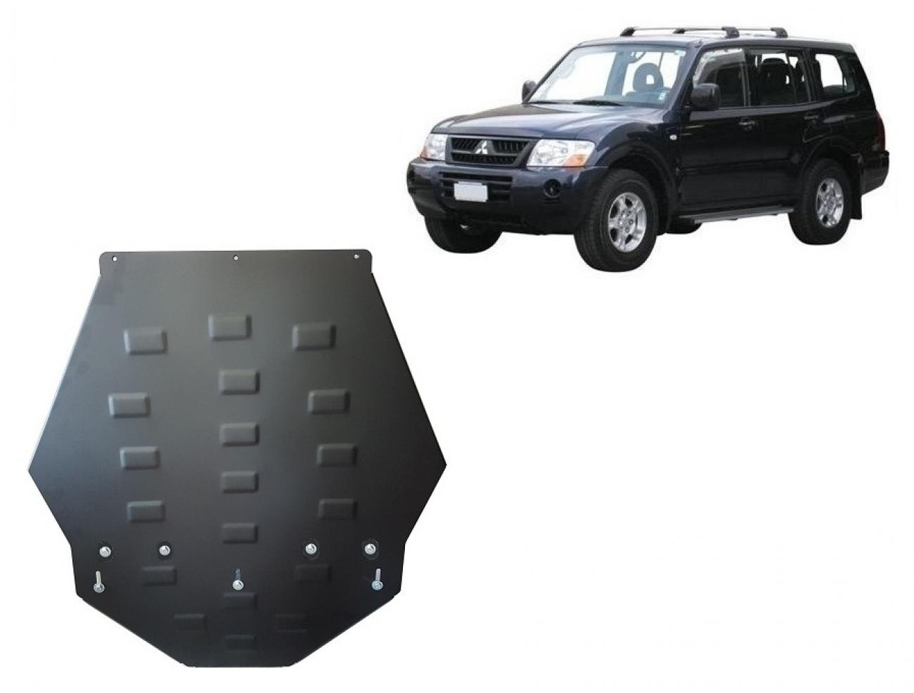 Gearbox skid plate for Mitsubishi Pajero 3 (V60, V70) Vers. 2.0