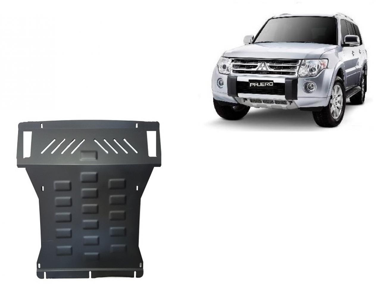Engine and cooler skid plate Mitsubishi Pajero 4 (V80, V90)