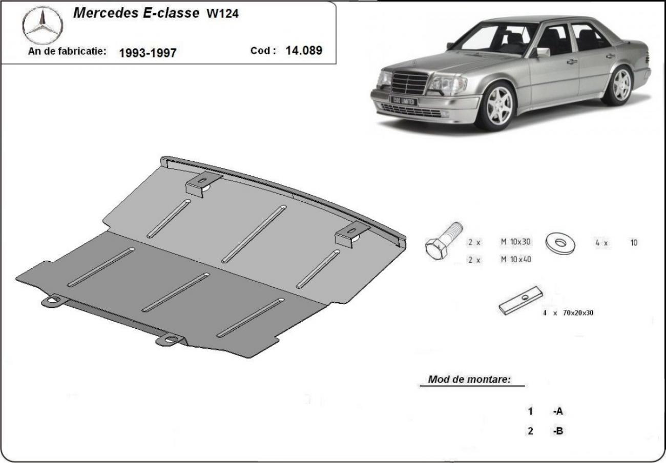 Engine skid plate Mercedes E-Class W124 - 2