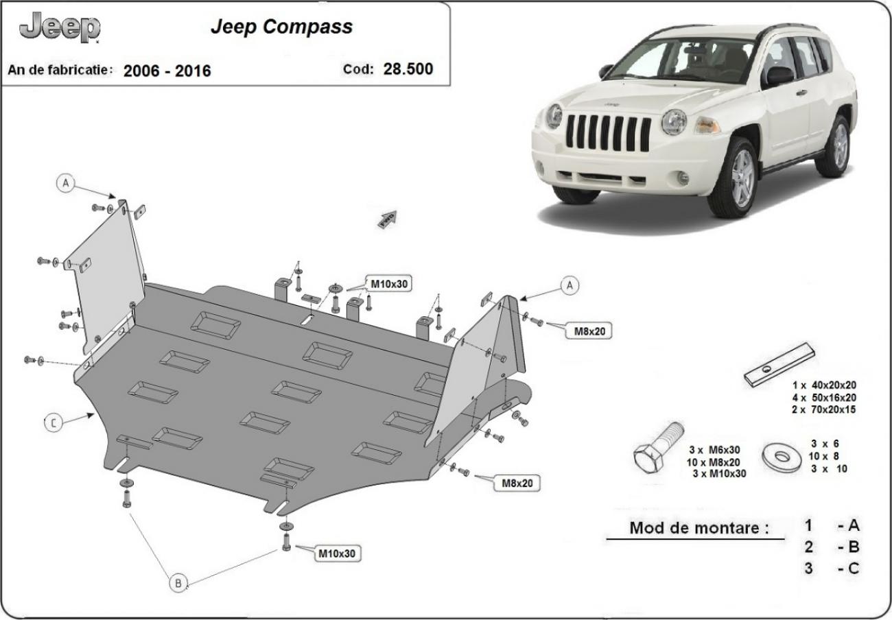 Engine skid plate Jeep Compass - 2