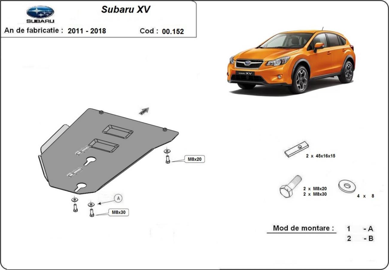 Gearbox skid plate for manual Subaru XV - 2