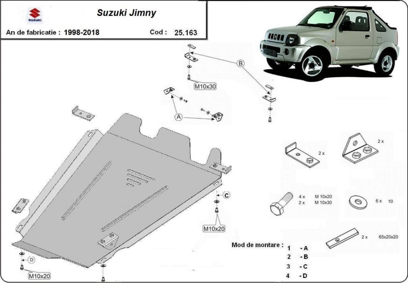 Differential/transfer case skid plate Suzuki Jimny - 2