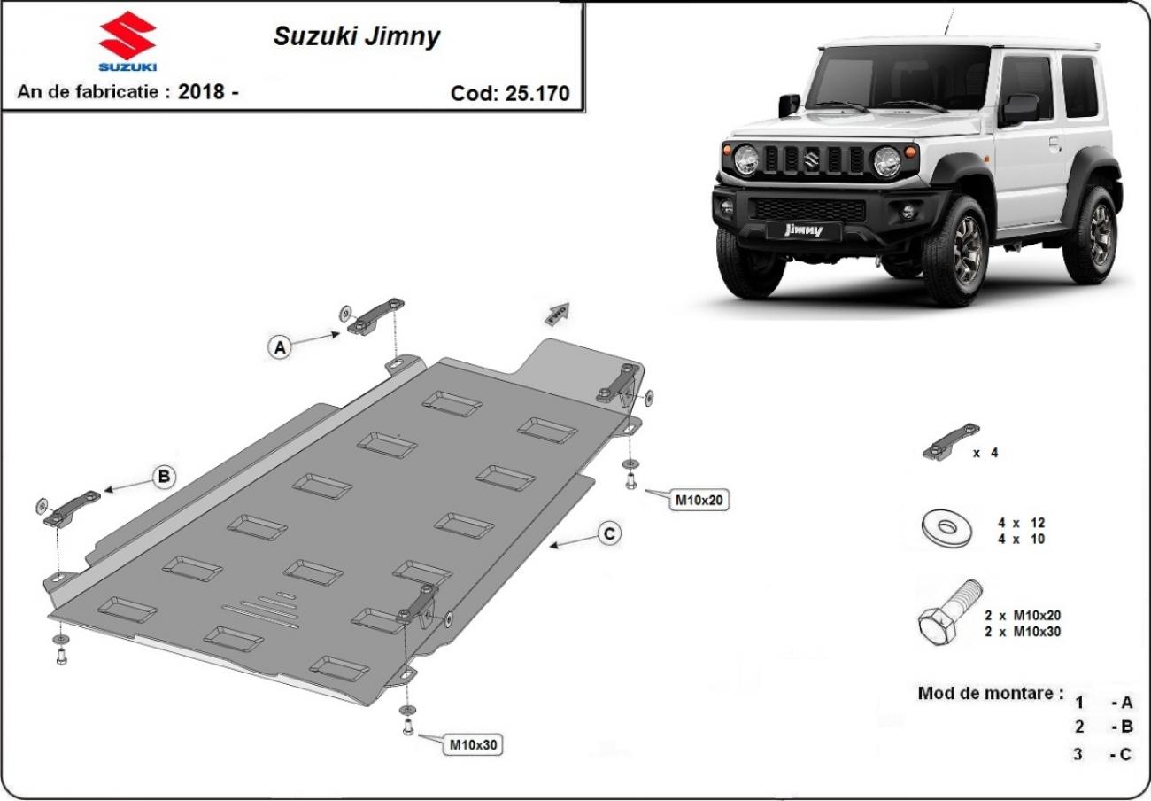 Differential/transfer case skid plate Suzuki Jimny - 2