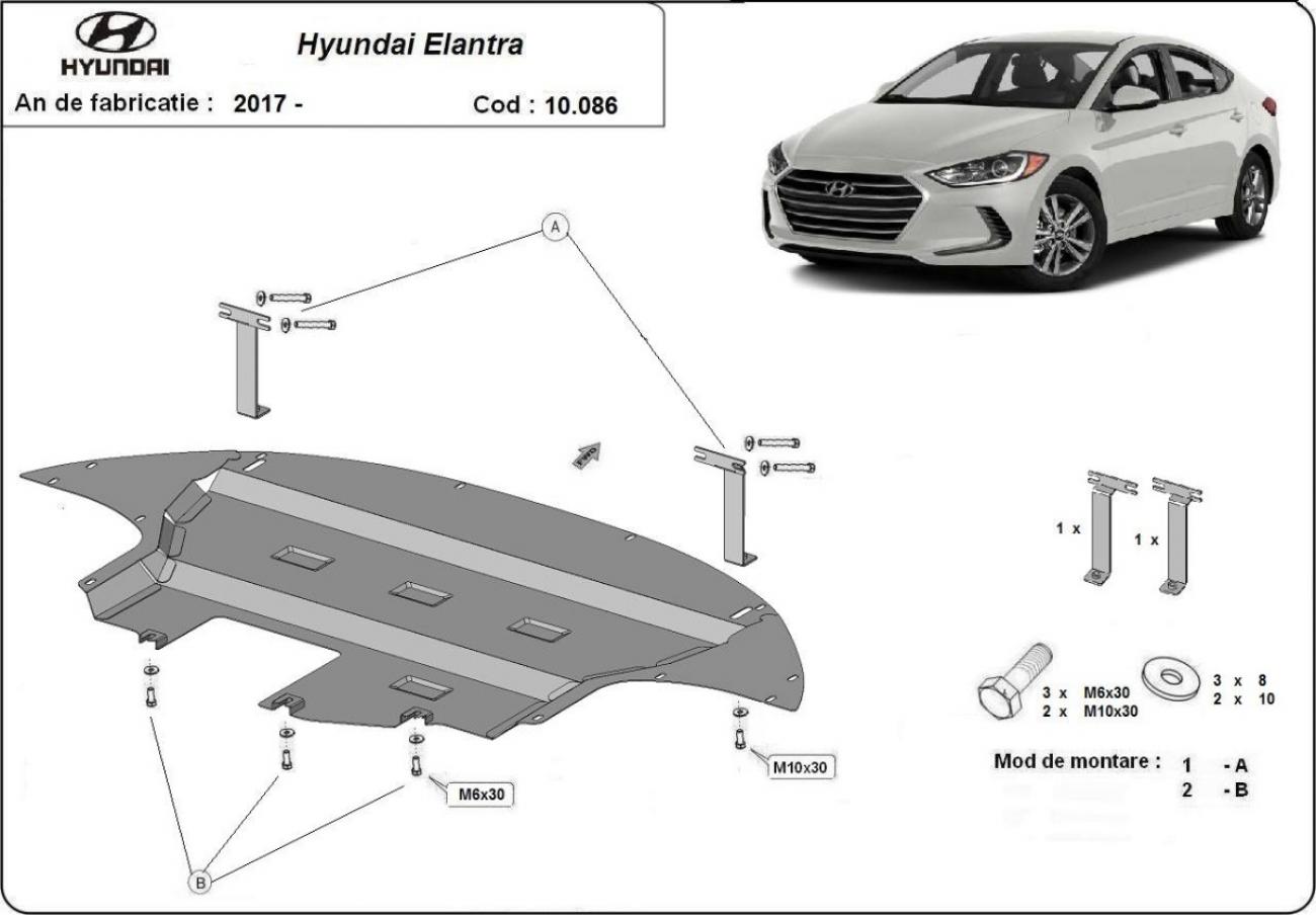 Engine skid plate Hyundai Elantra - 2