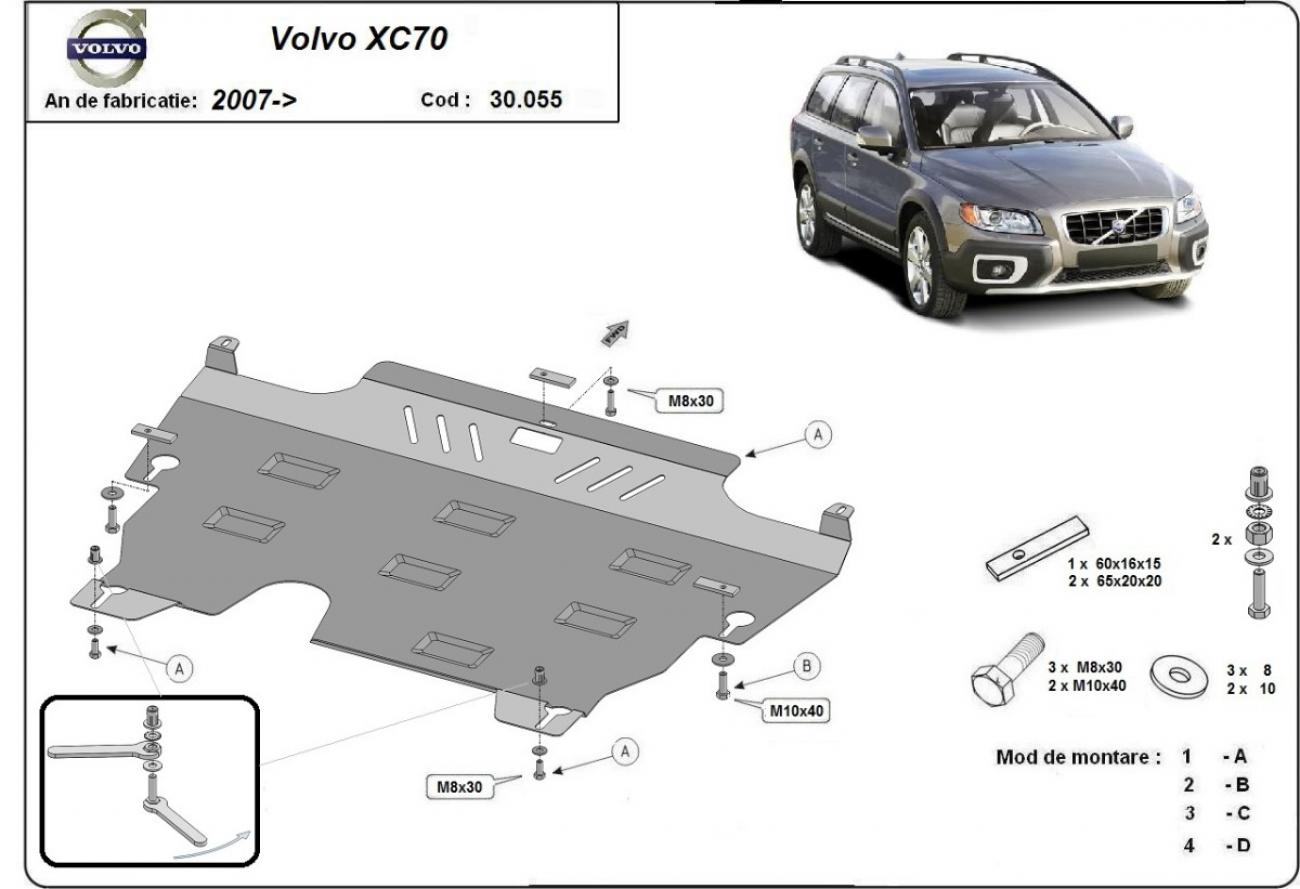 Engine and gearbox skid plate Volvo XC70