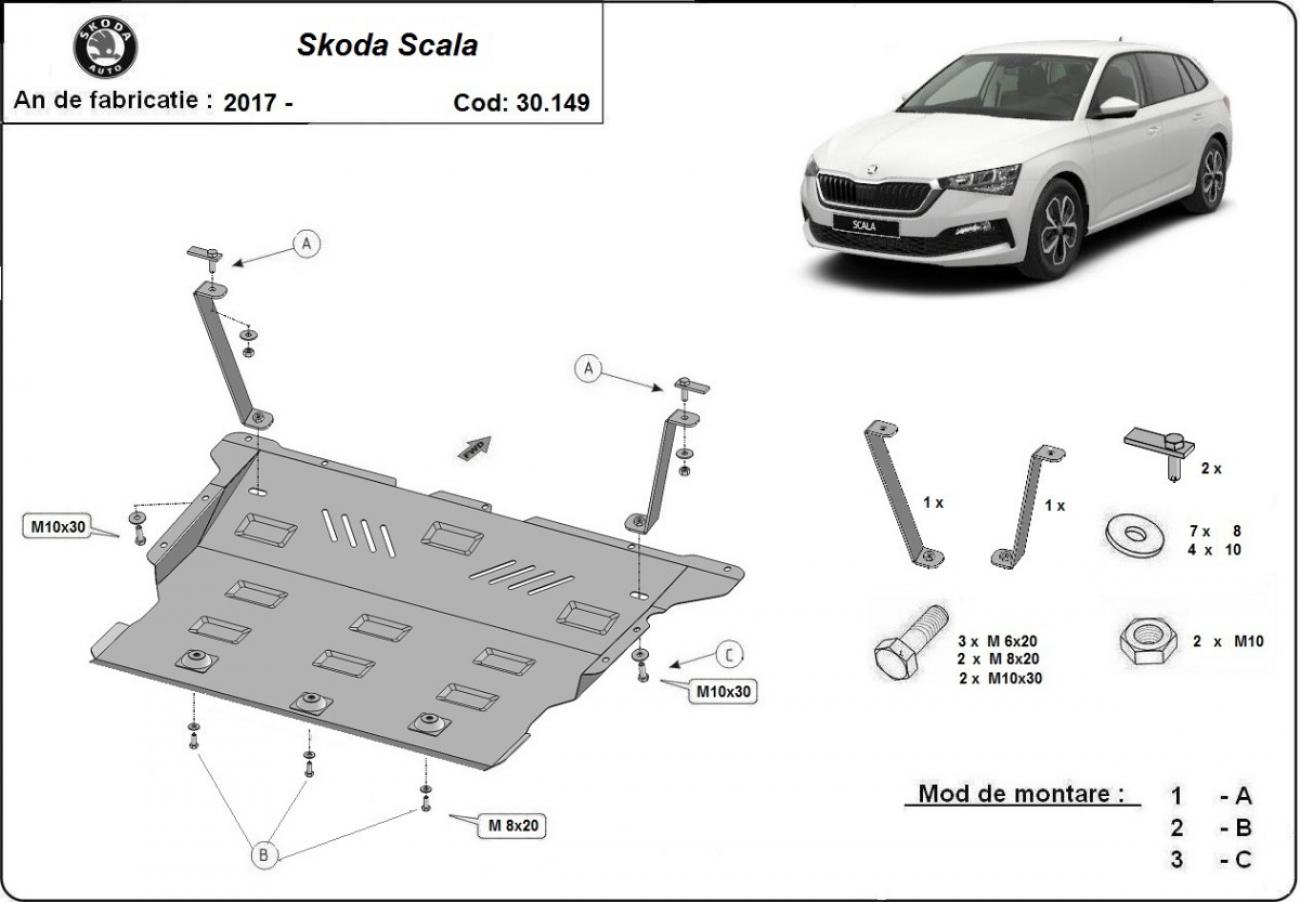 Engine skid plate Skoda Scala - 2