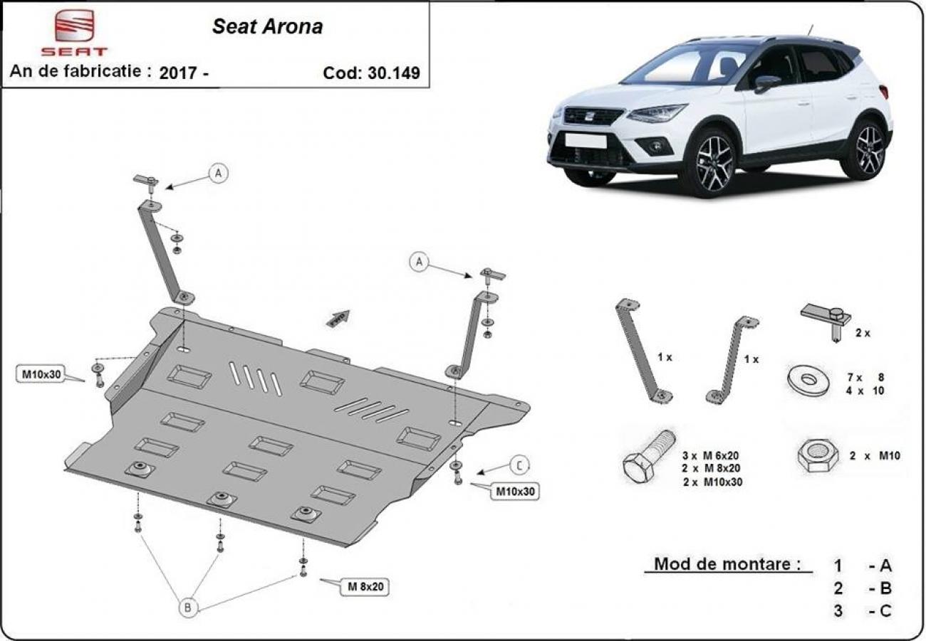 Engine skid plate Seat Arona - 2