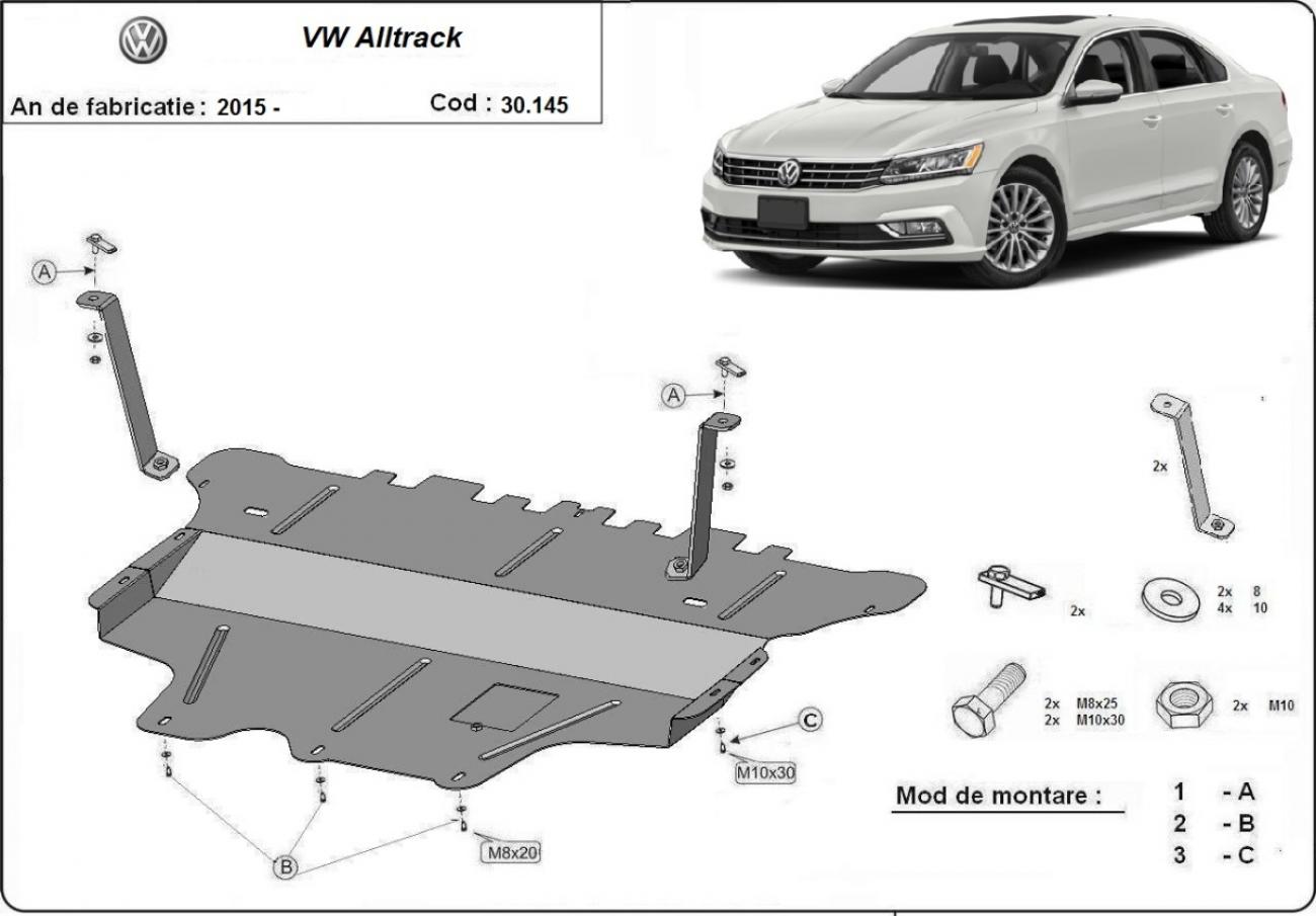 Engine skid plate Volkswagen Passat Alltrack- manual gearbox - 2