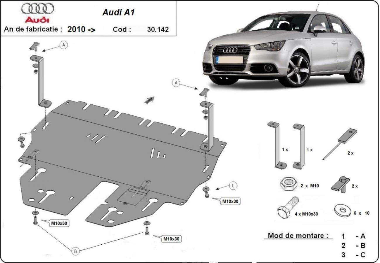 Engine skid plate Audi A1 - 2