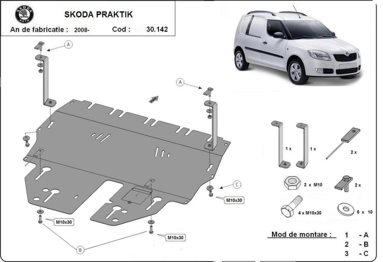 Engine skid plate Skoda Praktik - 2