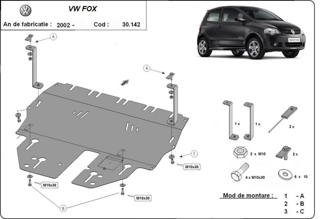 Engine skid plate VW Fox - 2