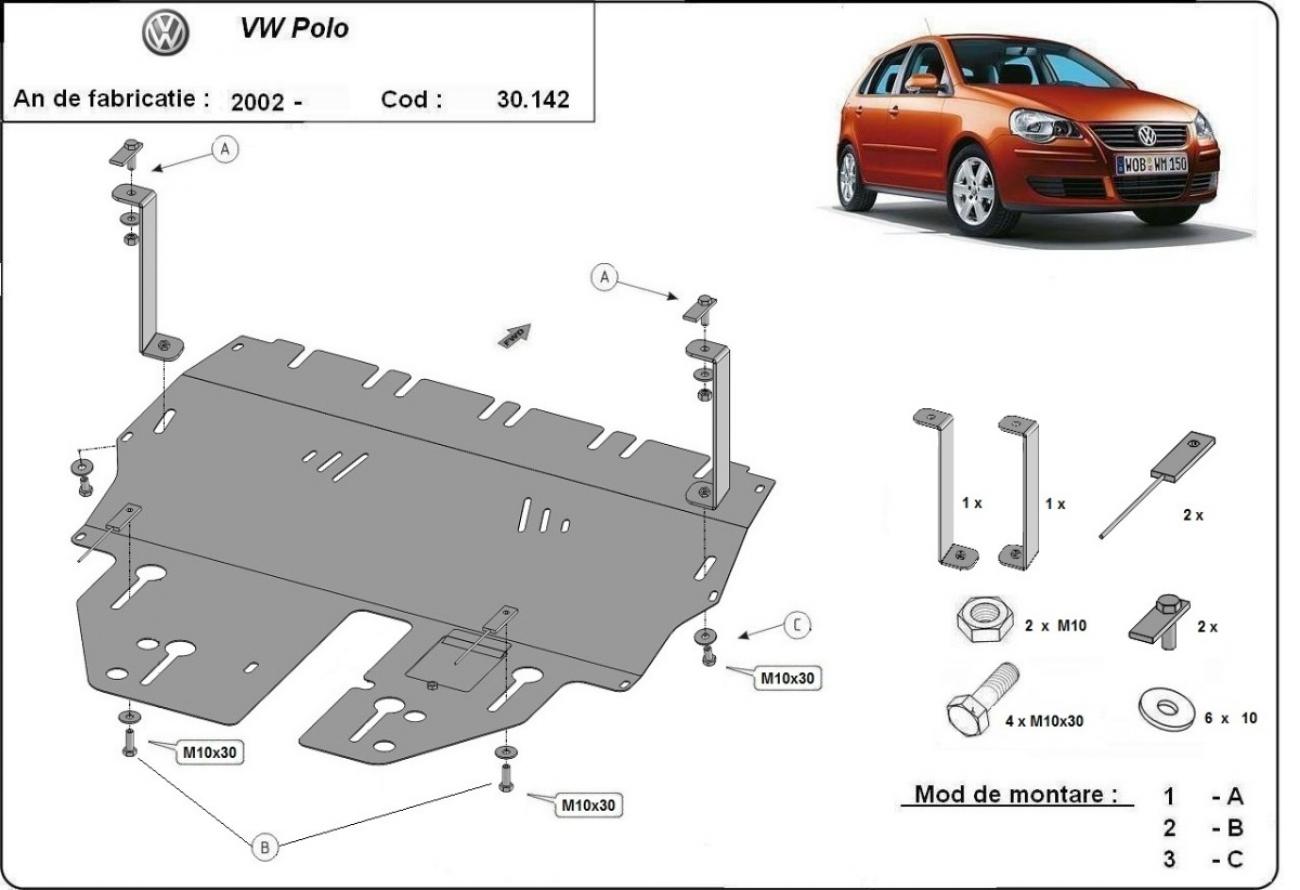 Engine skid plate VW Polo - 2