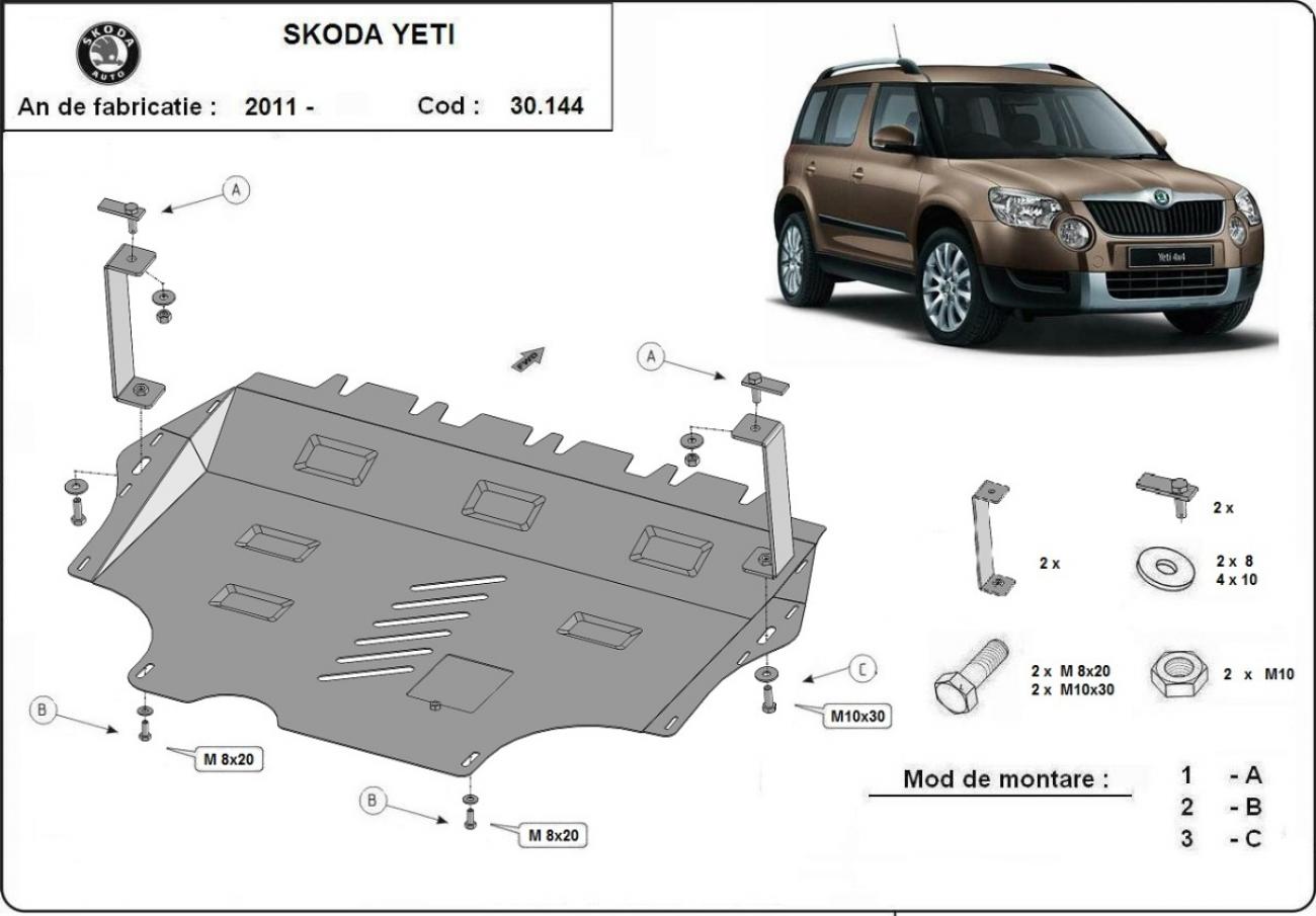Engine skid plate Skoda Yeti - 2